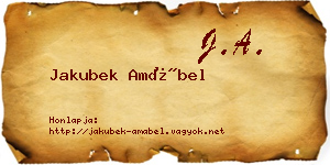 Jakubek Amábel névjegykártya